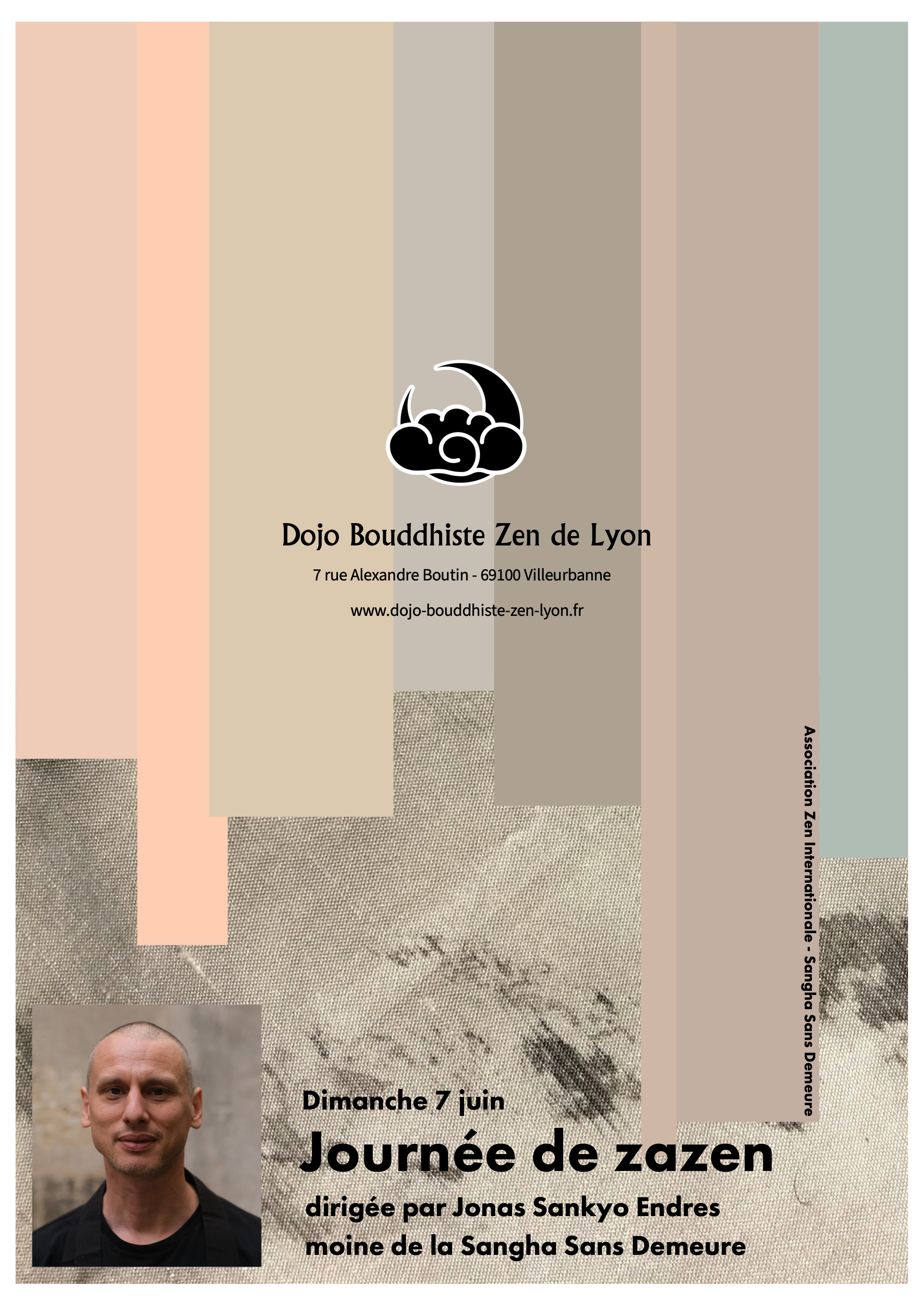 Affiche pour la journée de zazen du 7 juin